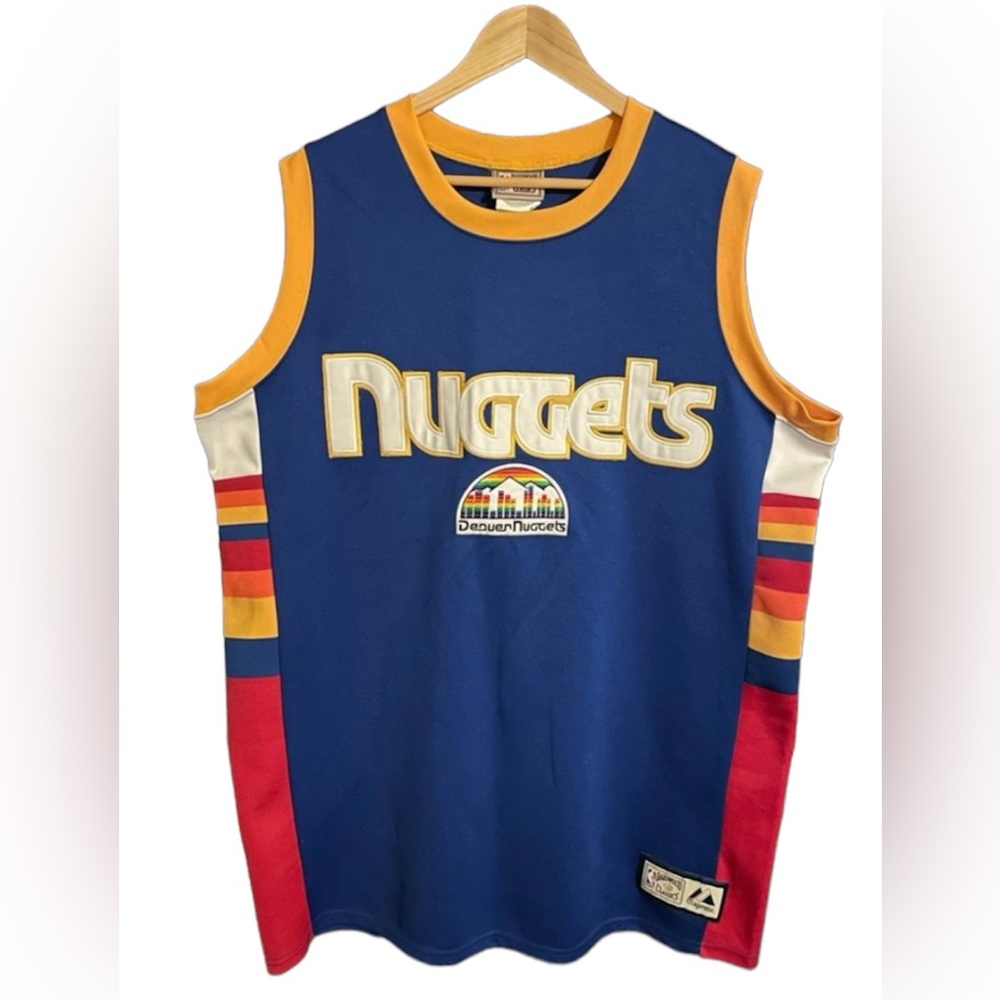 Vintage Majestic NBA Denver Nuggets Hardwood Classics Throwback Jersey (XL)